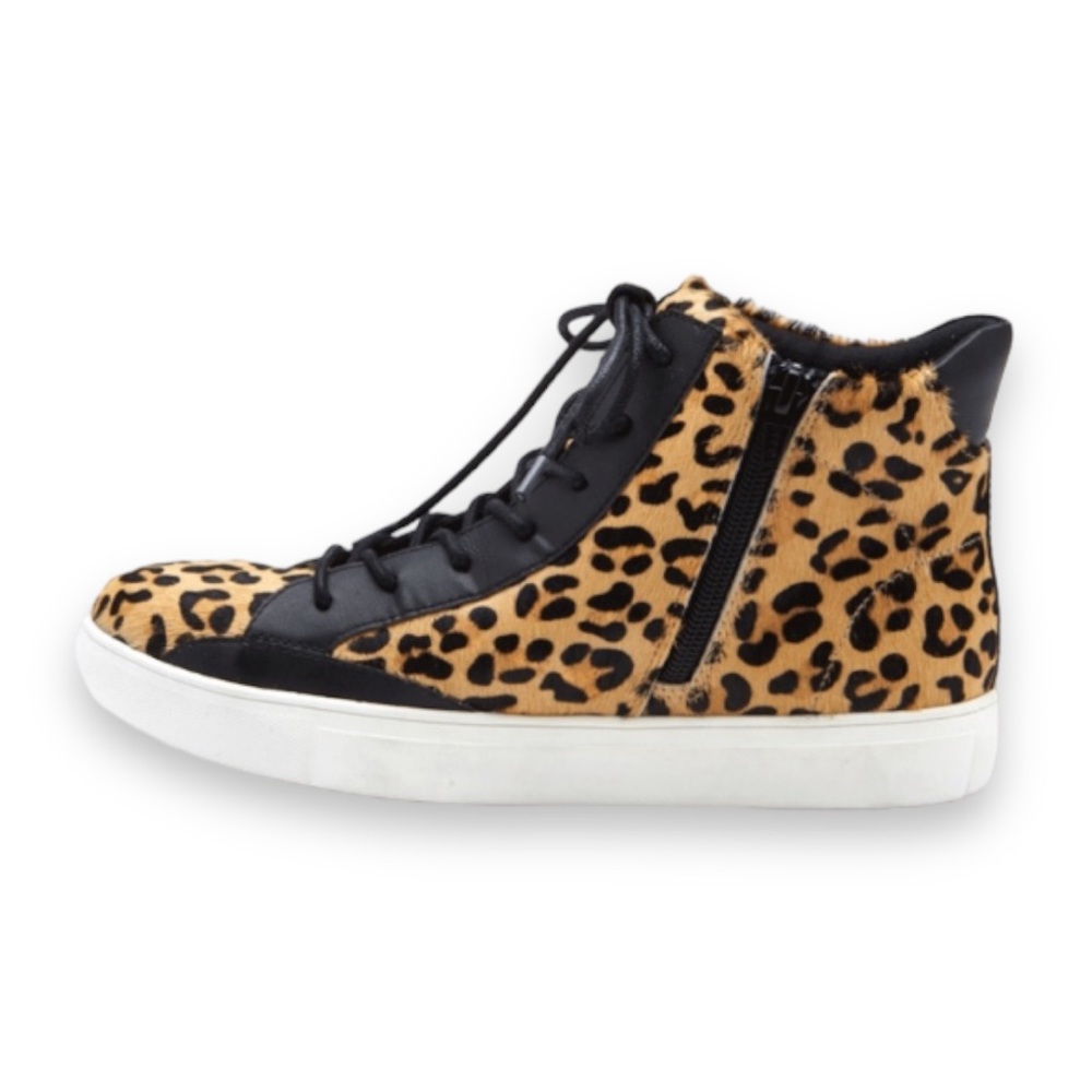 Coconuts by Matisse Women's Skylark leopard print high top sneaker, Sz 7.5 - Picture 3 of 14